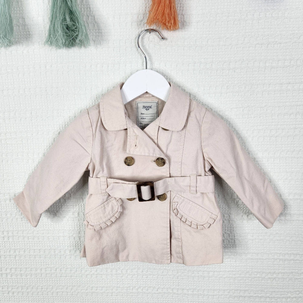 Mayoral Ruffle Trench Coat